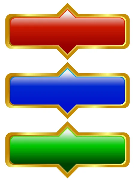Conjunto de vector de color, botón largo — Vector de stock