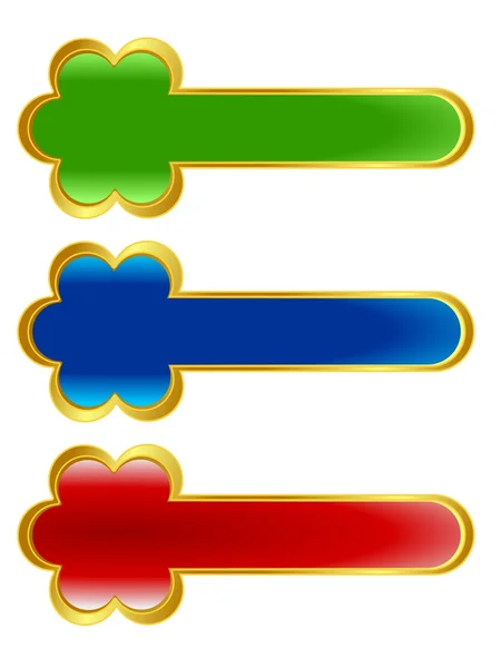 Set van gekleurde knoppen — Stockvector