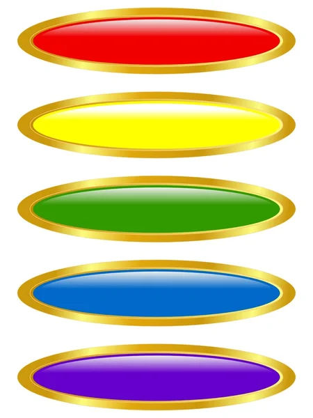 Conjunto de botões coloridos —  Vetores de Stock