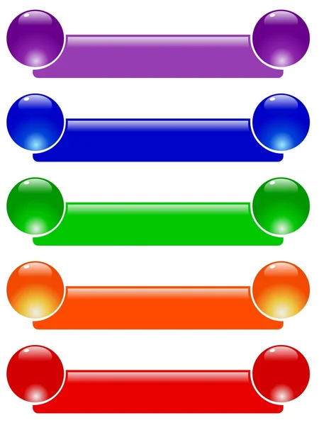 색색 의 웹 버튼 세트 — 스톡 벡터