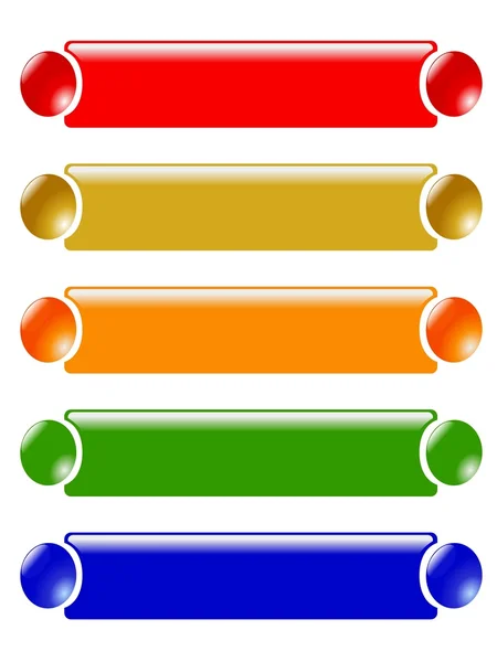 一组彩色网络按钮 — 图库矢量图片