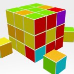 Abstracte 3d illustratie van kubus