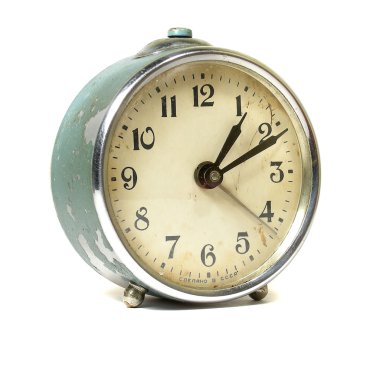 Alarm bell clock on white background clipart