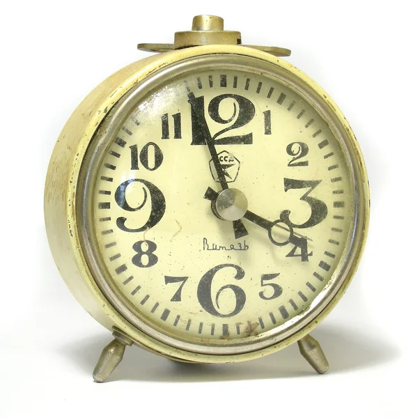 Reloj de campana de alarma sobre fondo blanco — Foto de Stock
