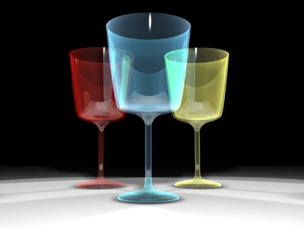 Bicchieri multicolore — Foto Stock