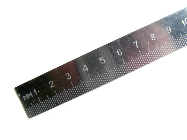 Steel ruler — Stock Photo, Image