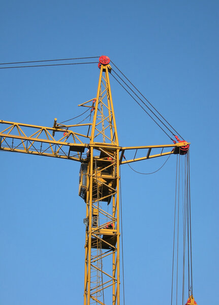 Crane against the sky