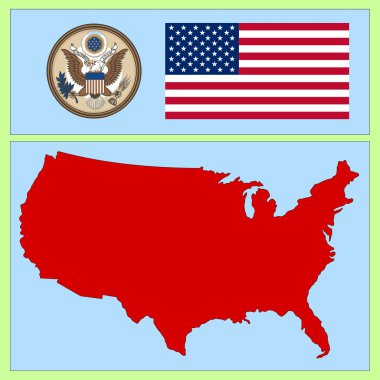 National attributes of USA clipart