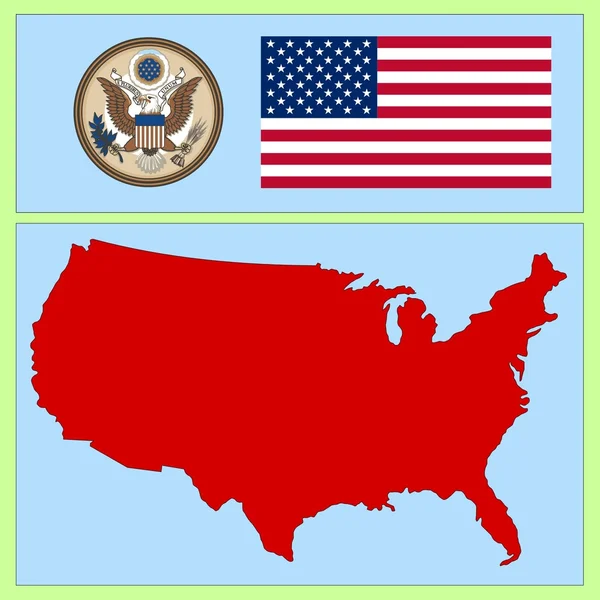 National attributes of USA — Stock Vector