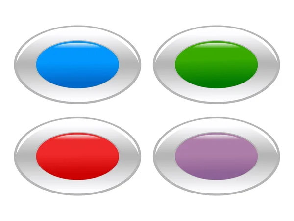 Conjunto de botones de colores — Vector de stock
