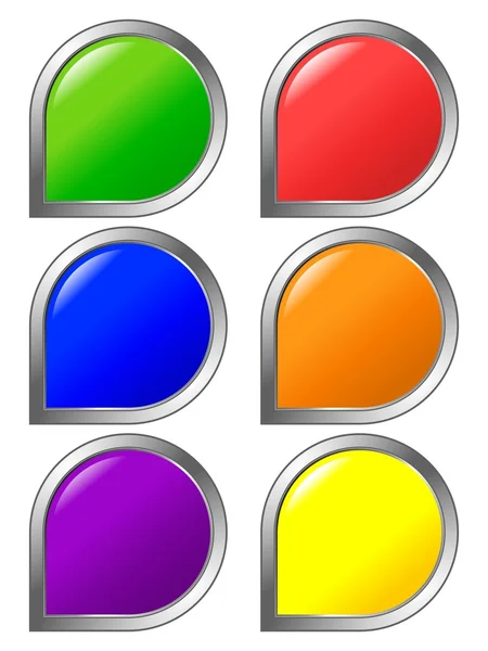 Conjunto de botões coloridos —  Vetores de Stock