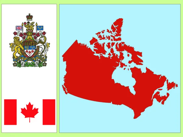 Atributos nacionales de Canadá — Archivo Imágenes Vectoriales