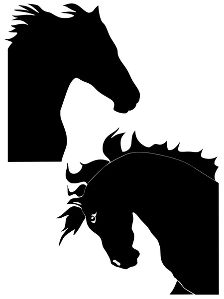 Silhuett av häst — Stock vektor