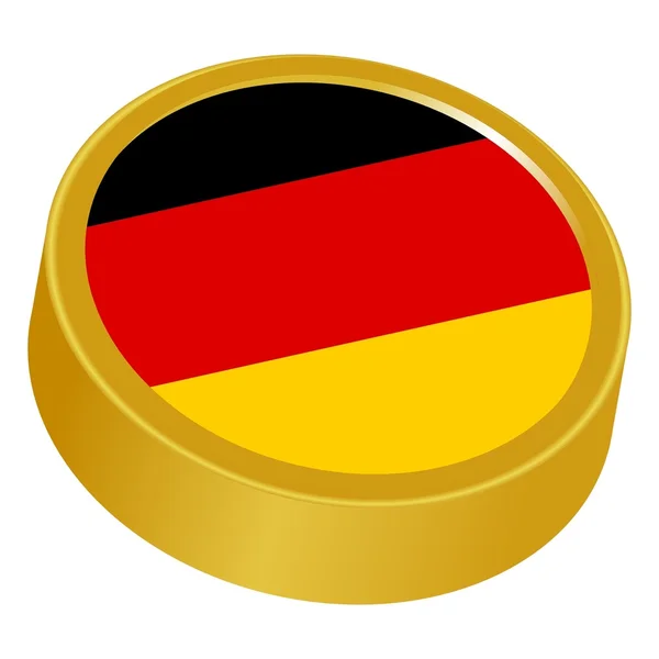 3D tlačítko v barvách Německa — Stockový vektor