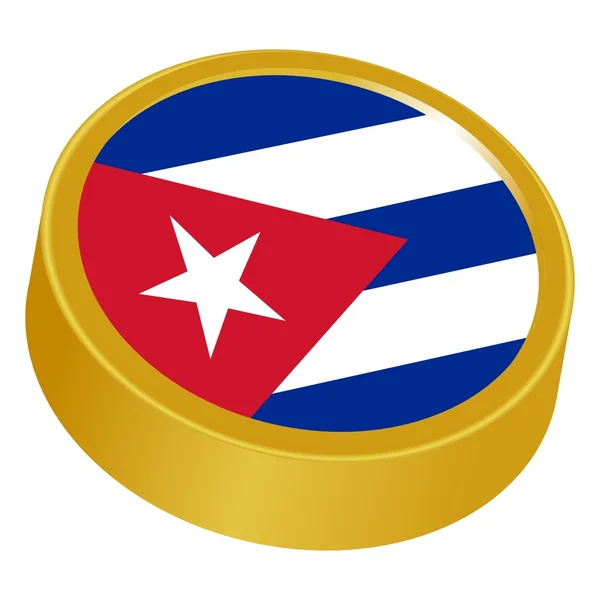 3d pulsante nei colori di Cuba — Vettoriale Stock