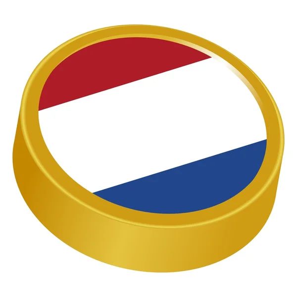 Botão 3d em cores de Holanda —  Vetores de Stock