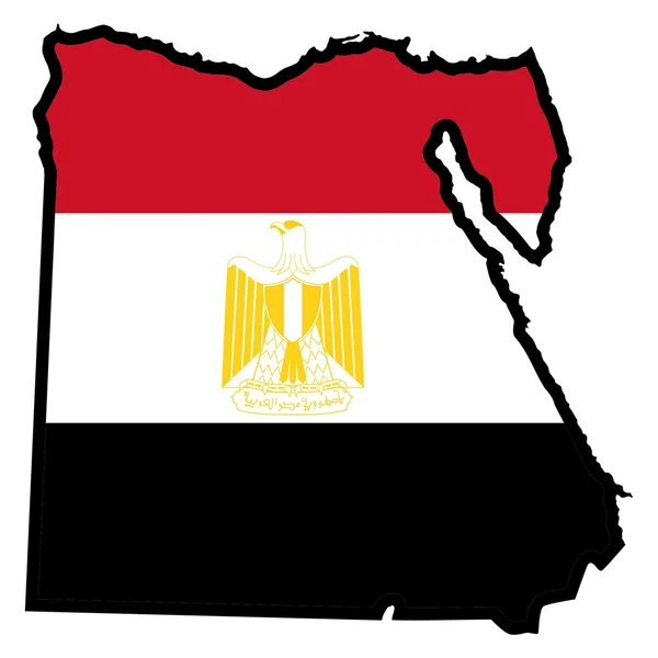 Színek-Egyiptom Térkép — Stock Vector