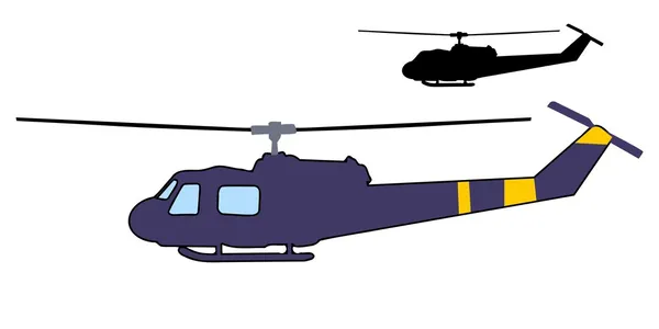 Hélicoptère — Image vectorielle