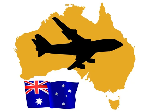 Fly me to the Australia — Stock Vector