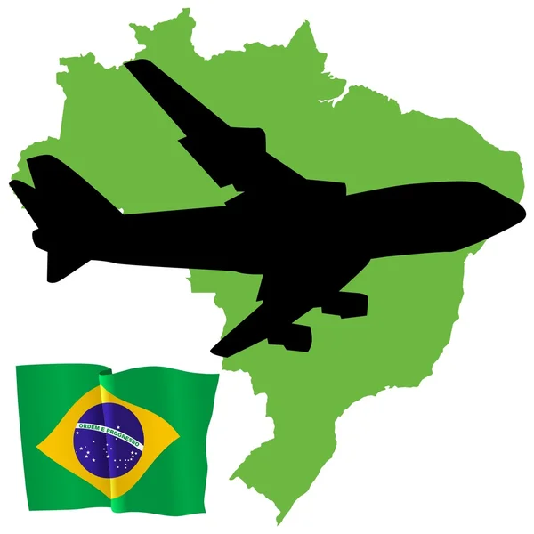 Mě létat do Brazílie — Stockový vektor