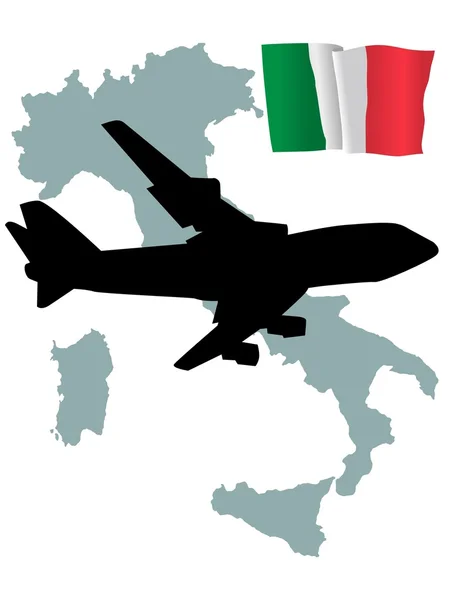 Fly me to the Italy — Stock Vector