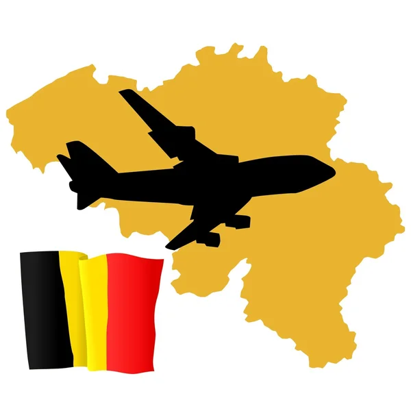 Fliege mich nach Belgien — Stockvektor