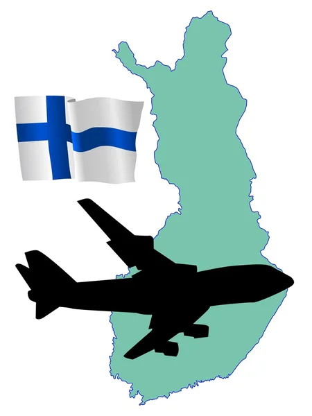Flyga mig till Finland — Stock vektor
