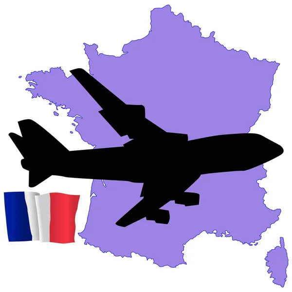 Fliege mich nach Frankreich — Stockvektor
