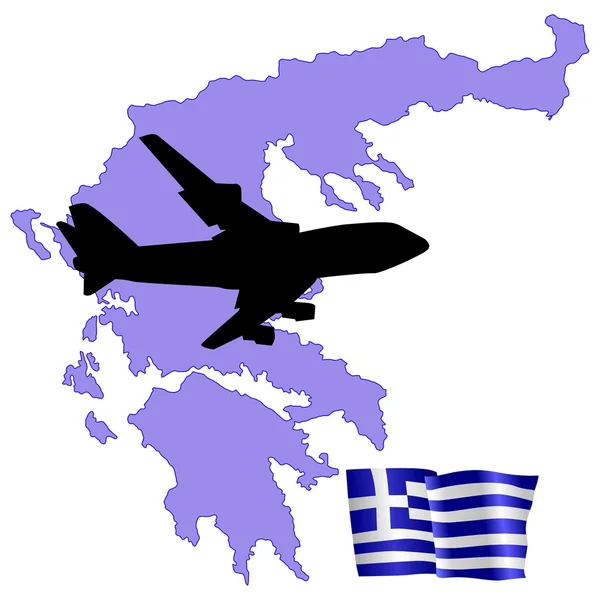 Fly me to the Greece — Stock Vector