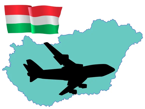 Fly me to the Hungary — Stock Vector