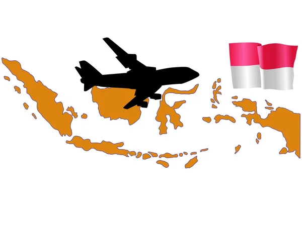 Volami in Indonesia — Vettoriale Stock