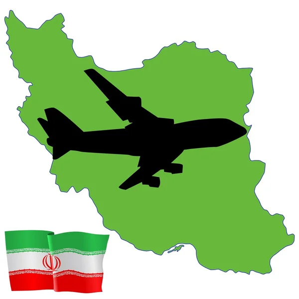 Beni İran 'a uçur. — Stok Vektör