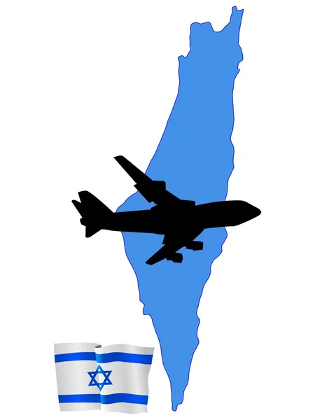 Terbang saya ke Israel - Stok Vektor