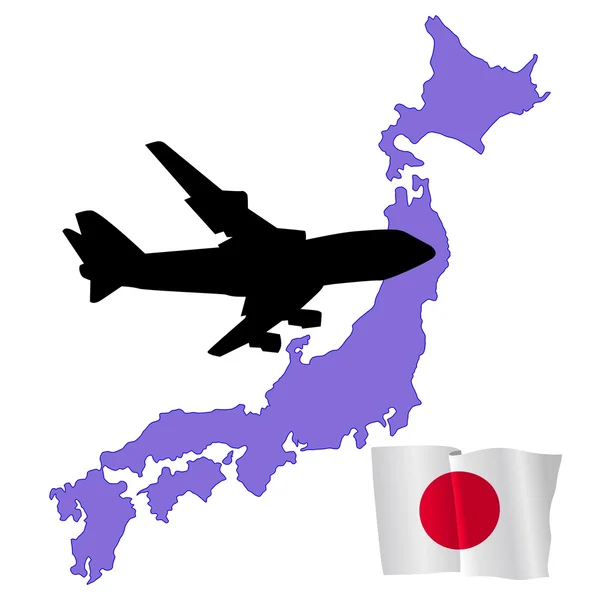 Fly me to the Japan — Stock Vector