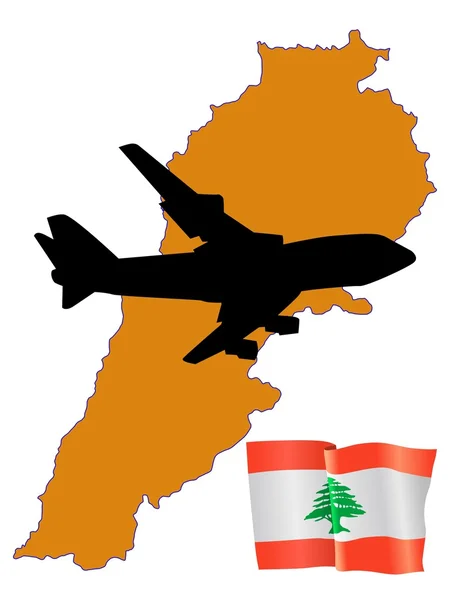 Vlieg me naar Libanon — Stockvector
