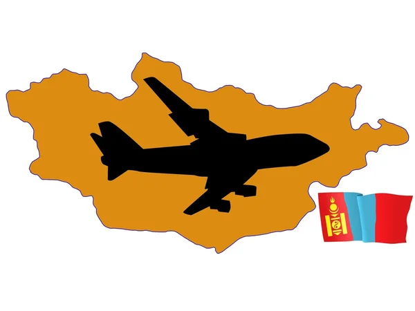 Flyga mig till Mongoliet — Stock vektor