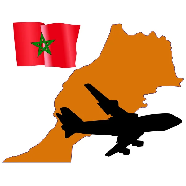 送我去摩洛哥 — 图库矢量图片