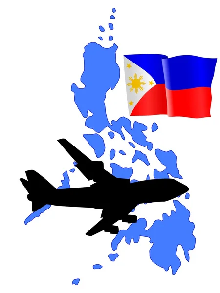 Fly me to the the Philippines — Stock Vector