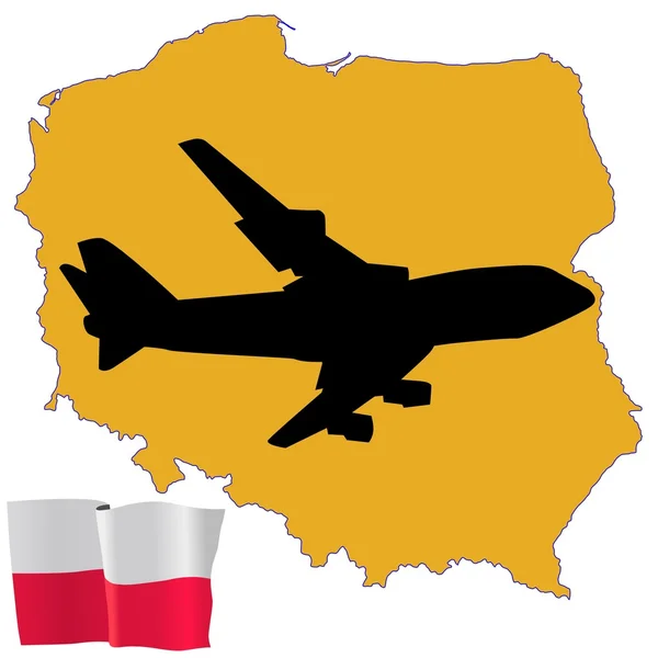 stock vector Fly me to the Poland