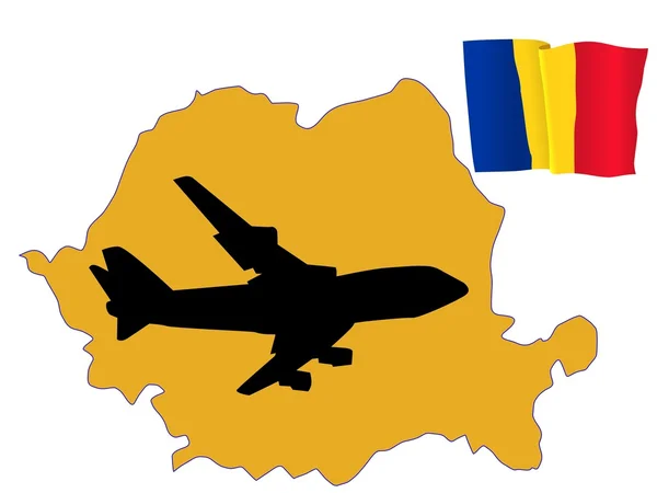 Fly me to the Romania — Stock Vector