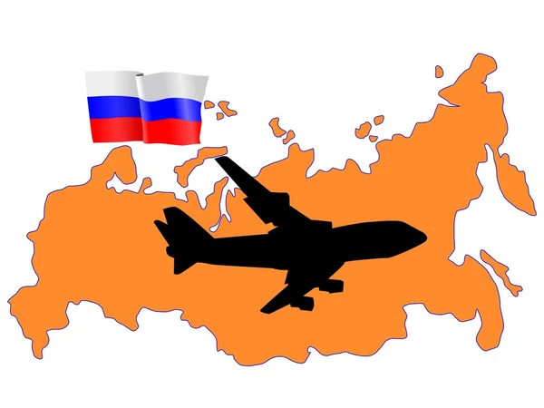 Fly me to the Russia — Stock Vector