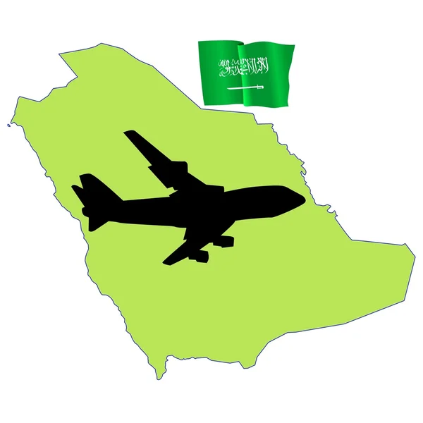 Fliege mich nach Saudi-Arabien — Stockvektor