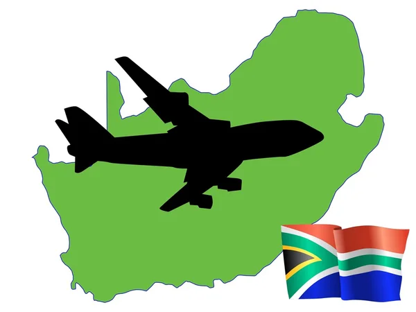 南アフリカ共和国に私を飛ぶ — ストックベクタ
