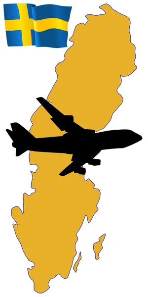 Fly me to the Sweden — Stock Vector