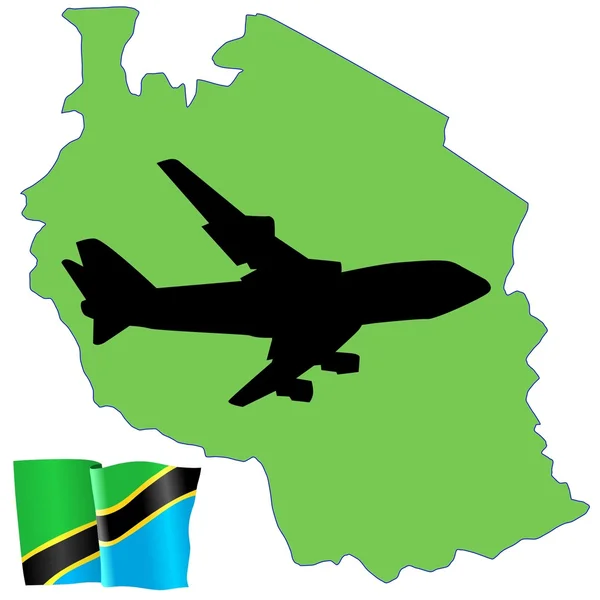 Tanzanya'ya fly Me — Stok Vektör