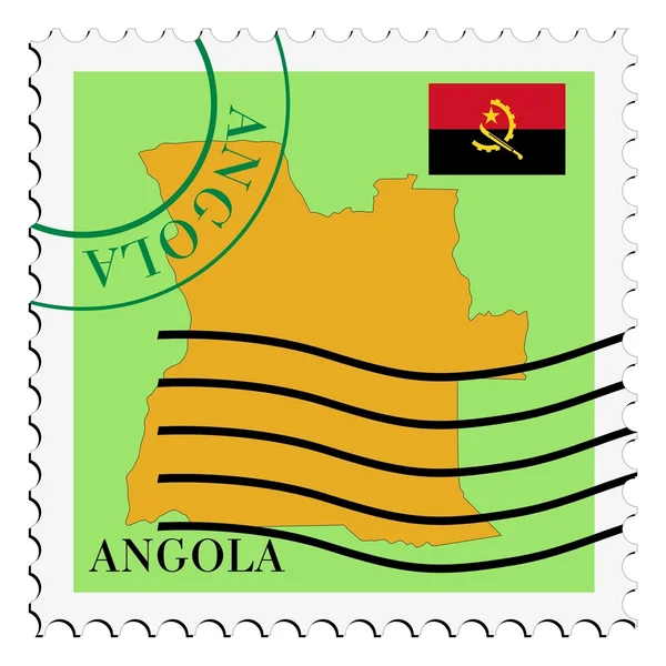 Angola 'ya giden / giden posta — Stok Vektör