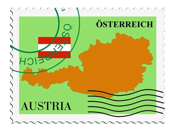 Avusturya 'ya gelen / giden posta — Stok Vektör