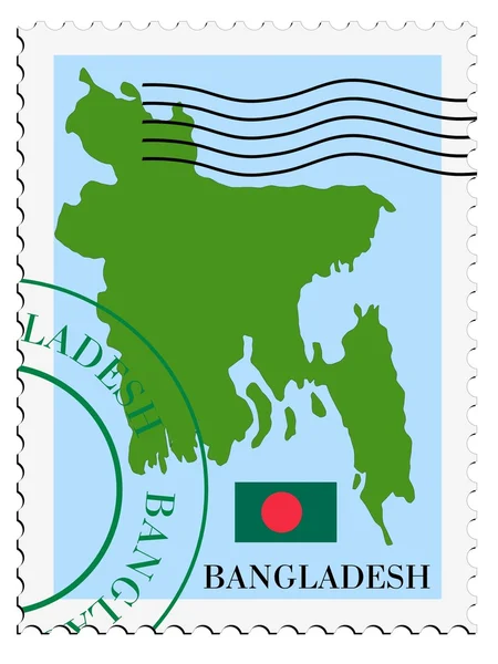 E-posta Bangladeş 'e gider / gider — Stok Vektör