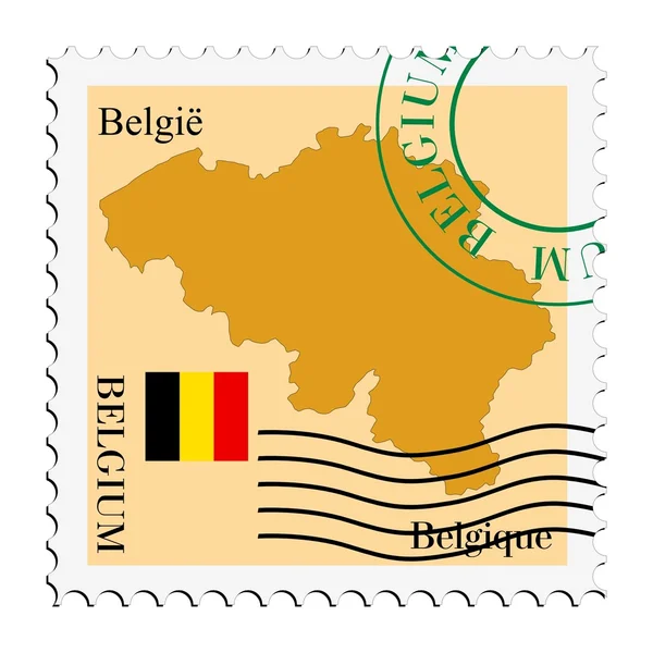 Post nach / von Belgien — Stockvektor