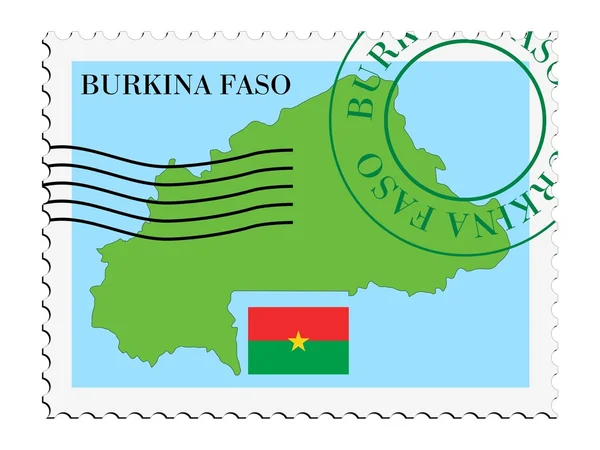 Courrier à destination / en provenance du Burkina Faso — Image vectorielle